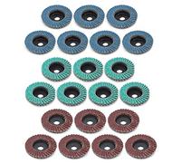Yuhtech 21 Pcs 50 mm Dischi Abrasivi a Ventola Grana 80 Disco Lamellare