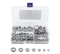 Yuhtech 296Pcs Rondelle a Tazza, Det di Rondelle di Finitura Svasate, M4-M16 Rondelle a Tazza in Acciaio Inox Rondelle Di finitura a Vite Svasata Con Una Custodia in Plastica