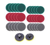 Yuhtech 32 Pcs Spazzola per la Pulizia 4 Pollici 5 Pollici Set Accessori Spazzole per Trapano Elettrico Spazzole per Cucina, Bagno, Auto, Lavelli, Vasca da Bagno, con Supporto per Disco da 5" da 4"