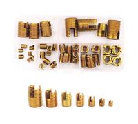 Yuhtech 40 Pcs 7 Dimensione Acciaio al Carbonio Zincato Inserti Filettati Autofilettanti Inserto Autofilettante Kit M3 M4 M5 M6 M8 M10 M12 Set Combinato per Riparazione Filetti Inserto Filettato
