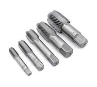 Yuhtech 5 Pcs Maschi a Scanalature Diritte per Filettare Kit Filettatura Vite Strumenti di Taglio del Filetto Adatto 55 gradi G1/8 G1/4 G3/8 G1/2 G3/4