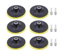 Yuhtech 6 Pcs 5 Pollice 125mm Platorello con Adattatore M14 Platorello Abrasivo per Trapano e Smerigliatrice Angolare