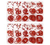 Yuhtech 600 Pcs 15 Dimensioni Rosso Silicone Kit O-Ring Anelli a O Anello Tenuta Assortimento Impostato VMQ per Tubature, Auto, Riparazione Generale