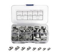 Yuhtech 80 pezzi 8 misure 3/4/5/6 Woodruff Key Assortimento Kit Mezza Luna Semicerchio Bond Key Mezza Luna Set di Chiavi di Fissaggio Puleggia Volano, Industria Meccanica