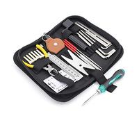 Yuhtech Chitarra Cura e Manutenzione Strumento Kit, 26 Pcs Manutenzione Riparazione Chitarra Kit di Attrezzi per Ukulele Basso Mandolino Bangio Chitarra