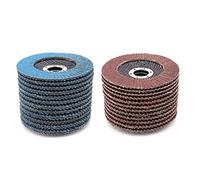 Yuhtech Dischi Abrasivi a Lamelle, 24 Pezzi 4.5 Pollice 115mm Dischi Lamellari Professionali per Smerigliatrice Angolare