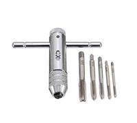 Yuhtech Giramaschi regolabile con impugnatura a T, 5 Pezzi M3-M8 da 3 a 8 mm, filettatura metrica a T
