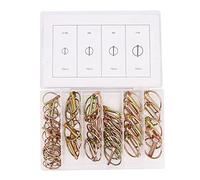 Yuhtech Perni di Collegamento, 50 Pcs 4 Dimensioni Copiglie Assortite Perno a Scatto Spine a scatto Coppiglie ad anello