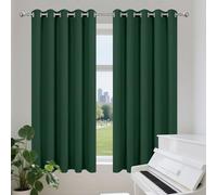 YUHUILI Tende Soggiorno Moderne 1 Pezzi 225 x 225 cm Isolanti Termiche Tenda Oscurante da Esterno per Camera da Letto Moderne, Verde Scuro