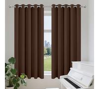YUHUILI Tende Soggiorno Moderne 1 Pezzi 225 x 229 cm Isolanti Termiche Tenda Oscurante da Esterno per Camera da Letto Moderne, marrone