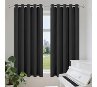 YUHUILI Tende Soggiorno Moderne 1 Pezzi 227 x 239 cm Isolanti Termiche Tenda Oscurante da Esterno per Camera da Letto Moderne, Nero