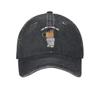 YUHUPMXAV Il Mio Nuovo Personaggio è Un Cappello da Corsa Divertente con Cappellini da Baseball con Cappelli da Baseball Carino e Cane in Denim Consumato