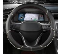 YUIBFWQ coprivolante Decorativo per Seat per Tarraco per Arona per Ateca per Ibiza per Toledo per MII per Leon per Arosa per Exeo per ST FR Coprivolante per Auto da 38 cm Volante Protegge Gli Interni