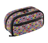 Yuiboo Astuccio portamatite a righe multicolore con gnomo equipaggio multi scomparto portatile grande capacità resistente all'usura forniture per il rientro a scuola