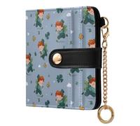 Yuiboo Clover Boy - Portafoglio portamonete pieghevole da donna, in pelle PU, per donne e ragazze
