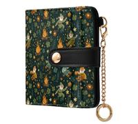 Yuiboo Firefly Elf Portafoglio da donna pieghevole in pelle PU con scomparti per carte di credito per donna ragazza