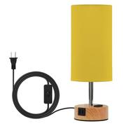 Yuiboo Oro Solido Colore Puro Pianura Touch Lampade Comodino Lampade con Tessuto Paralume 3 Temperature di Colore per la Casa