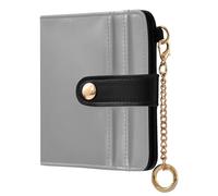 Yuiboo Portafoglio pieghevole da donna grigio scuro per donna portafoglio in pelle PU portatile con slot per schede per donne ragazze