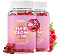 yuicy® Hair Glow - caramelle gommose alla biotina per capelli sani e c
