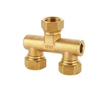 YUIHATF Collettore a U in Ottone, deviatore per Rubinetto 1/2" Un Ingresso Due uscite, 3 opzioni di Filettatura Interna/Esterna, Dado Unione 360°(Type F)