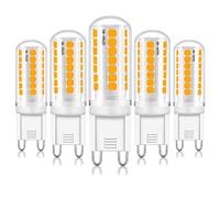 YUIIP Lampadina a LED G9 Dimmerabile da 3W, Equivalente a Lampada Alogena da 28W 40W, Luce bianca calda da 3000K, Senza Sfarfallio, Illuminazione CA 220-240 V, Confezione da 5