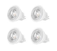 YUIIP Lampadine LED MR11 GU4 4W, Sostituzione per Lampadine Alogene 30W-40W, 390LM, Luce Bianca Calda 3000K, Angolo di Fascio 38°, AC/DC 12V, Faretto da Incasso Ø34,5x38mm, Confezione da 4 Pezzi