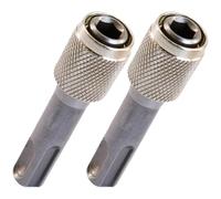Yuiturt Set di 2 adattatori per mandrino per trapano SDS, presa esagonale da 6,35 mm, convertitore telescopico per trapano da 1/4", adattatore SDS per trapano a percussione