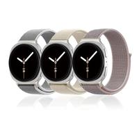 YuiYuKa 3 Pezzi Nylon Sport Loop Cinturino per Samsung Galaxy Watch 8 40mm 44mm/8 Classic Band 46mm Uomo Donna,Morbido Tessuto Cinturino Solo Loop Regolabile Cinturini per Samsung Watch 8/8 Classic