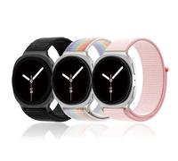YuiYuKa 3 Pezzi Nylon Sport Loop Cinturino per Samsung Galaxy Watch 8 40mm 44mm/8 Classic Band 46mm Uomo Donna,Morbido Tessuto Cinturino Solo Loop Regolabile Cinturini per Samsung Watch 8/8 Classic