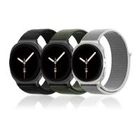 YuiYuKa 3 Pezzi Nylon Sport Loop Cinturino per Samsung Galaxy Watch 8 40mm 44mm/8 Classic Band 46mm Uomo Donna,Morbido Tessuto Cinturino Solo Loop Regolabile Cinturini per Samsung Watch 8/8 Classic