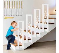 YUJEYHD Ringhiera per Scale Forma di U, Ferro Battuto Corrimano Interna con Diamante Decorare, Passamano Esterna per Corridoi e Entrata, Installazione Laterale Balaustra (Bianco, 95cm)