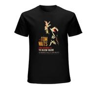 YUJIAN FLOSS Men's Tom Waits at The Beacon Theatre T Shirt Full Size Black L