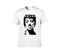 YUJIAN FLOSS Swans Art Noise Punk Big Wire Bauhaus Gig Band Music Graphic Casual Round Neck T Shirt White XXL