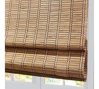 YUJIANHUAA Tenda A Rullo in bambù Naturale,Tende Avvolgibili Traspiranti,Tapparella Avvolgibile Bamboo Giardino con Ganci,Veneziana per Finestre,Porte e Balconi,Personalizzate (W90xH120cm)