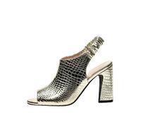 YUJIEBB Sandali da donna estivi con tacco alto e plateau, alla moda, con punta aperta, scarpe da donna, Oro, 39 EU