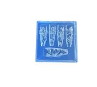 YUJIEBB - Stampo per nail art a forma di mazzo di tulipani, in silicone, curvo, design a forma di giglio, petali di giglio, in resina morbida