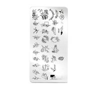 YUJIEBB - Stampo per stamping per nail art, motivo: farfalla, cuore, onda, immagine, stencil