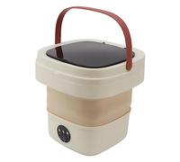 YUJIEE Portable Bucket Washer Dormitory Household Underwear Folding for Automatic for Drainpipe Drying Washing Machine Folding Washing Machine for Mini Pot Washers (US(Milk Coffee)