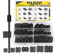 YUJUVI Ferrite Anello Nucleo 48 Pezzi Anello di ferrite Core nero Clip-on Ferrite Core RFI EMI Rumore Soppressore Cavo Clip 3.5mm - 13mm Diametro Interno per cavi USB RFI EMI (6 diverse 48 Pezzi)
