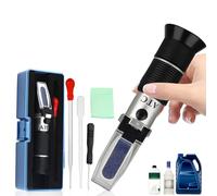 YUJUVI Rifrattometro Antigelo 4 in 1 Rifrattometro per Glicole Antigelo con Funzione ATC per l'Analisi di Acqua del Parabrezza, Adblue, Acido della Batteria, Glicole Etilenico, Glicole Propilenico