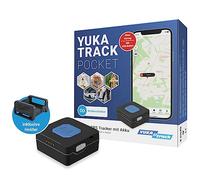 YUKAtrack Pocket GPS Tracker con batteria - funzione SOS - persone, anziani, bambini, animali - SIM + dati flat con localizzazione LIVE in tutta Europa, set completo: nessun ABO, senza contratto,