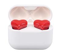 YUKERMARB Auricolari Wireless Bluetooth Cuffie Bluetooth Cuffie a Forma di Cuore Cancellazione del Rumore Stereo Leggere Bassi HiFi con 3 Paia di Auricolari per Donne