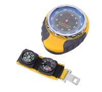 YUKERMARB Barometro da Esterno, Bussola 4 in 1 Altimetro Barometro Termometro Strumento Portatile per Misurare la Pressione dell'Aria, per Escursionismo Campeggio Alpinismo Aviazi