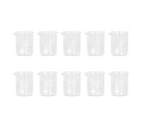 YUKERMARB Becher in Vetro da Laboratorio da 10 Pezzi, Vetro Borosilicato, Resistente Agli Acidi, 50 Ml per Esperimenti Domestici e Laboratori Didattici