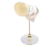 YUKERMARB Bicchiere da Vino a Conchiglia, Plastica a Conchiglia, Lucidato a Mano, Artistico Unico, Calice da Bere, per L'arredamento del Bar della Festa di Nozze (WHITE)
