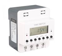 YUKERMARB Interruttore Timer Digitale, Controllo Settimanale 60A, | Controllo elettronico programmabile, alloggiamento in ABS per batteria CR2032, motore di illuminazione per irrigazione