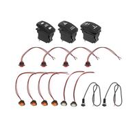 YUKERMARB Kit Indicatori di Direzione UTV Kit Indicatori di Direzione con Interruttore a Bilanciere ABS DC12V con relè Lampeggiante Cablaggio Clacson Facile Installazione per Cart 4x4