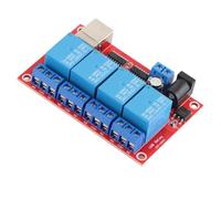 YUKERMARB Modulo relè a 4 Modulo relè USB PCB 10A AC250V DC30V 3 modalità Operative Scheda di Controllo PLC per Computer per Laboratorio Domestico di Fabbrica di Ufficio (24V)