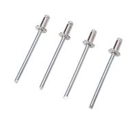 YUKERMARB Rivetti a Rosetta in Alluminio da 4 Pezzi, Rivetti Antiruggine Ad Alta Resistenza per TAG PORTA VIN AMC, Perfetti per il Fissaggio Automobilistico e le Parti di Ricambio (SILVER)