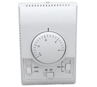 YUKERMARB Termostato per Condizionamento D'aria Centralizzato, Termostato Meccanico, Manuale, Analogico, 110-220V, 3 velocità Ventola, Interruttore Caldo/freddo, con